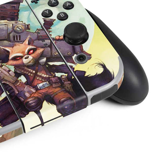 Marvel Rocket Raccoon Armored Arsenal Nintendo Switch OLED (2021) Skin